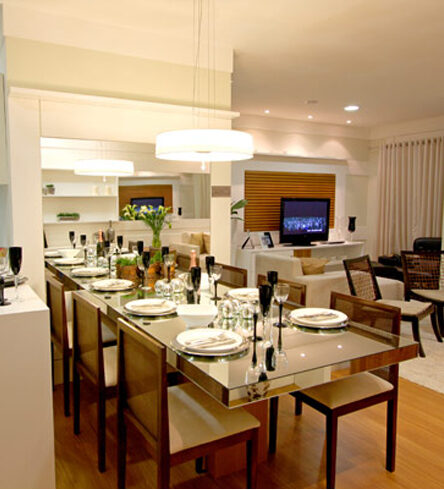 Sala de estar, jantar e cozinha: Tudo junto!