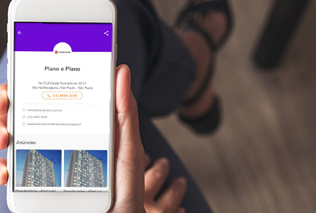 App OLX: Compre Imóveis Plano&Plano na Olx